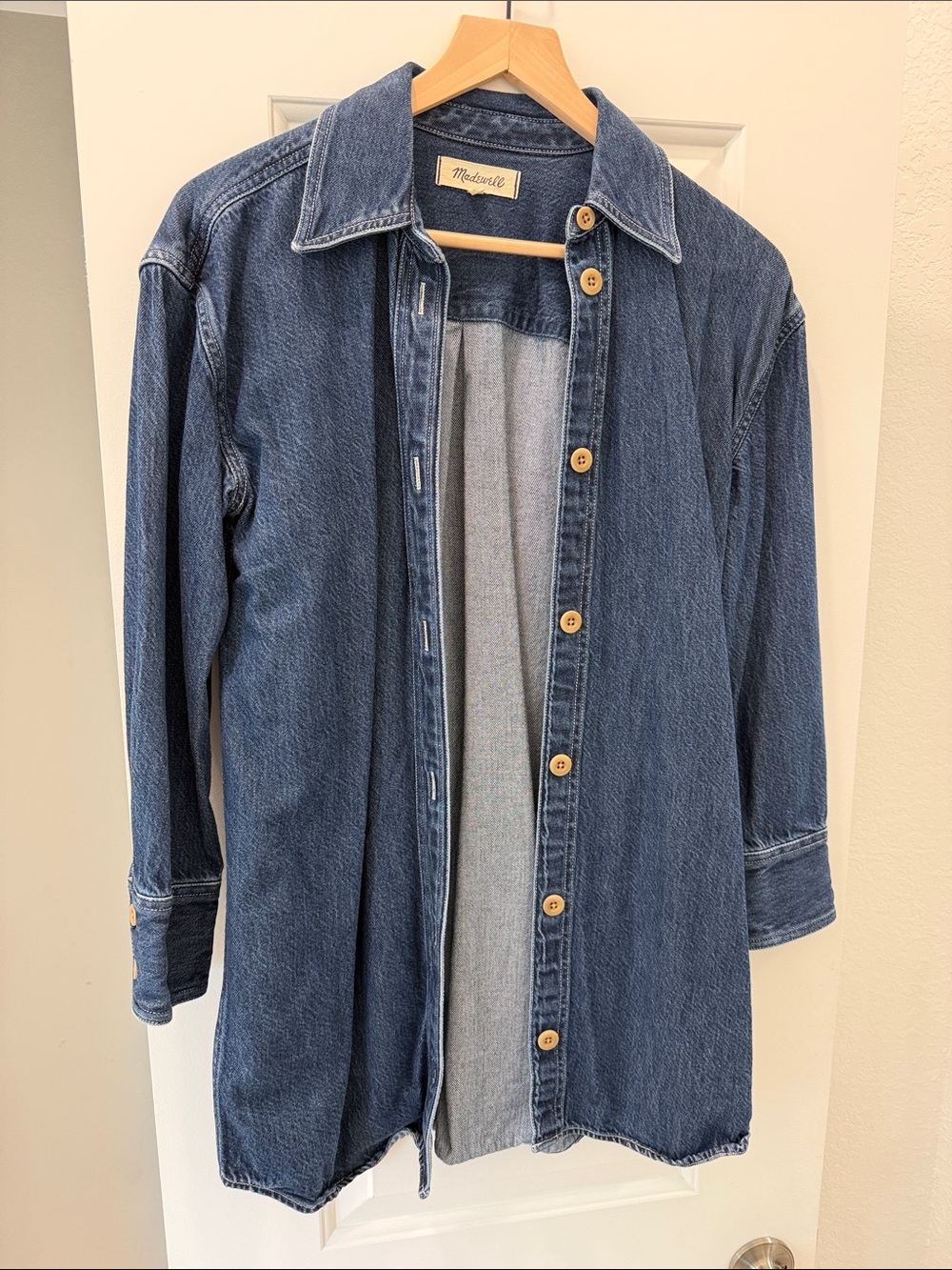 Madewell Dark Blue Denim Shirt Dress